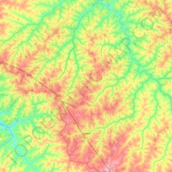 Mappa topografica Tanabi, altitudine, rilievo