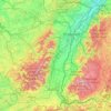 Mappa topografica Alsace, altitudine, rilievo