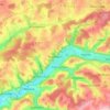 Mappa topografica Krautheim, altitudine, rilievo