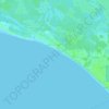 Mappa topografica Mexico Beach, altitudine, rilievo