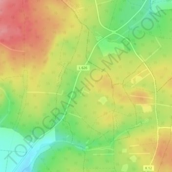 Mappa topografica Barnstorf-Warle, altitudine, rilievo