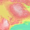 Mappa topografica Central Ontario, altitudine, rilievo