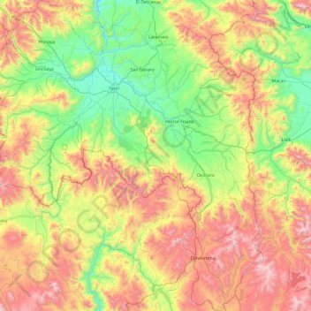 Mappa topografica Espinar, altitudine, rilievo