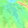 Mappa topografica Alange, altitudine, rilievo