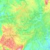 Mappa topografica Ourém, altitudine, rilievo