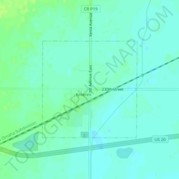 Mappa topografica Knierim, altitudine, rilievo