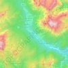 Mappa topografica Borca di Cadore, altitudine, rilievo