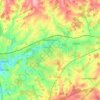Mappa topografica Overton, altitudine, rilievo