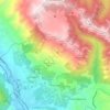 Mappa topografica Pescosolido, altitudine, rilievo