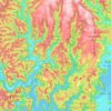 Mappa topografica Popran National Park, altitudine, rilievo