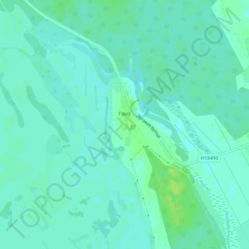 Mappa topografica Гиров, altitudine, rilievo