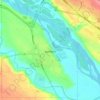 Mappa topografica Battleford, altitudine, rilievo