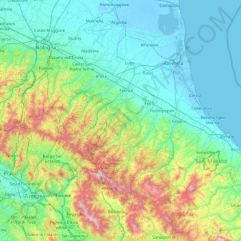 Topographical maps - carta topografica Reggio Emilia