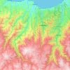 Mappa topografica Araklı, altitudine, rilievo