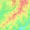 Mappa topografica Weddington, altitudine, rilievo