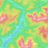 Mappa topografica Vigo di Cadore, altitudine, rilievo