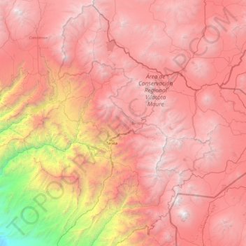 Mappa topografica Tarata, altitudine, rilievo