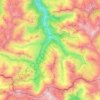 Mappa topografica Gèdre, altitudine, rilievo