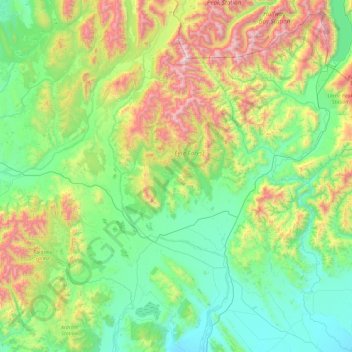 Mappa topografica Northern Community, altitudine, rilievo