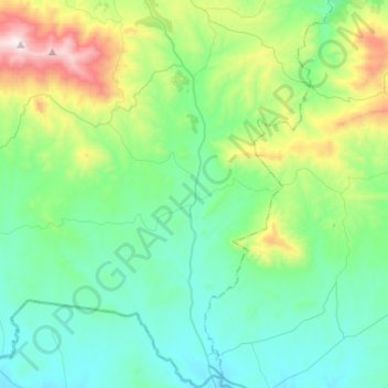 Mappa topografica Dirah, altitudine, rilievo