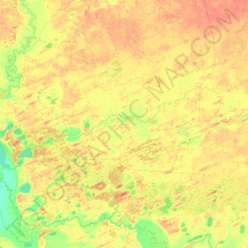 Mappa topografica Кама, altitudine, rilievo