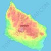 Mappa topografica Bornholm, altitudine, rilievo