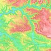 Mappa topografica Conques-en-Rouergue, altitudine, rilievo