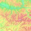 Mappa topografica Катандинское сельское поселение, altitudine, rilievo
