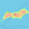 Mappa topografica Pulau Wetar, altitudine, rilievo