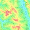 Mappa topografica Fieux, altitudine, rilievo