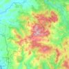 Mappa topografica Allumiere, altitudine, rilievo