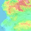 Mappa topografica Igrèsias/Iglesias, altitudine, rilievo