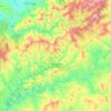 Mappa topografica Pampilhosa da Serra, altitudine, rilievo