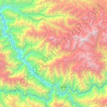 Mappa topografica Inkawasi, altitudine, rilievo