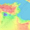 Mappa topografica Tunisia, altitudine, rilievo