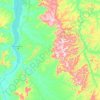 Mappa topografica Monte do Carmo, altitudine, rilievo