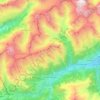 Mappa topografica Disentis/Mustér, altitudine, rilievo
