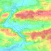 Mappa topografica Cournon, altitudine, rilievo