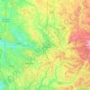 Mappa topografica Charente, altitudine, rilievo