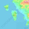 Mappa topografica Arcipelago del Sulcis, altitudine, rilievo