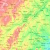 Mappa topografica 朝阳县, altitudine, rilievo