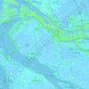 Mappa topografica Voorne-Putten, altitudine, rilievo