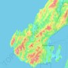 Mappa topografica Wellington City, altitudine, rilievo