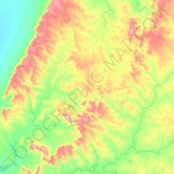 Mappa topografica Corguinho, altitudine, rilievo