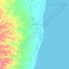 Mappa topografica Exmouth, altitudine, rilievo