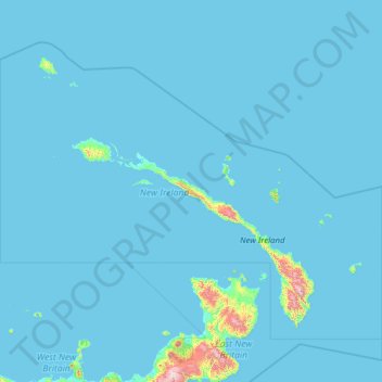 Mappa topografica Italia, altitudine, rilievo