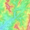 Mappa topografica Digne-les-Bains, altitudine, rilievo