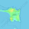 Mappa topografica Holy Island of Lindisfarne, altitudine, rilievo
