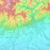 Mappa topografica Darjeeling, altitudine, rilievo