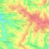 Mappa topografica Горловка, altitudine, rilievo